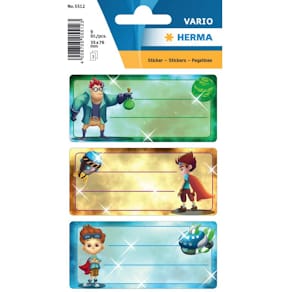 Schuletiketten HERMA Buchschild Superhelden, 3 Blatt