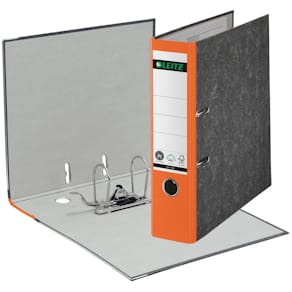 Ordner Leitz, Pappe, A4, 8 cm, orange