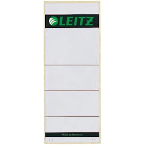 Rückenschild Leitz, kurz, breit, grau