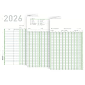 Urlaubsplaner RNK 2026, A4 gefalzt, grün