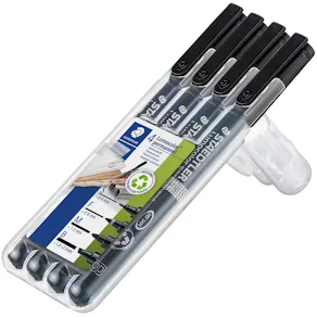Universalpenna LUMOCOLOR svart 4/fp