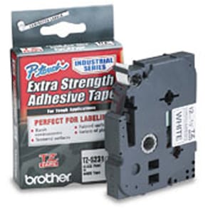 Tape BROTHER TZES-231 12mm svart på vit