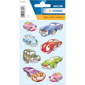 Schmucketiketten HERMA Autos I, 8 Stück, bunt