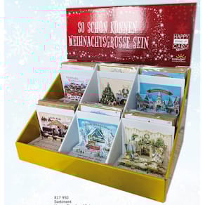 Weihnachtskarte EigenArt Happy Stand up mini, im Thekendisplay