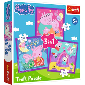 Puzzle Trefl 3in1 Peppa Pig