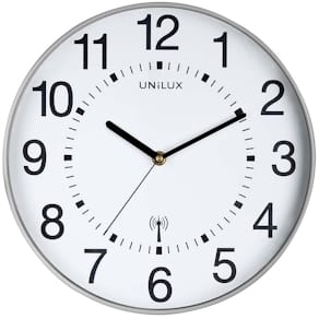 Vægur UNILUX Maxi Wave, radiostyret, 38 cm, grå