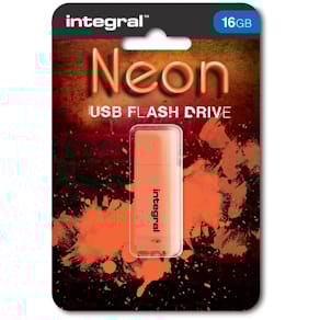 USB-stick Integral Neon, 2.0, 16 GB, oranje