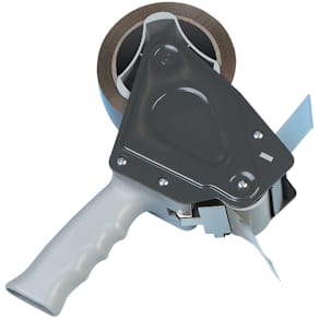 Packbandabroller Q-Connect KF01295, 50 mm x 66 m, weiß/schwarz