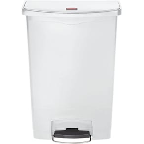 Avfallskärl pedal RUBBERMAID Slim Jim® vit 90L