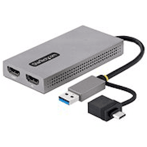 StarTech.com USB to Dual HDMI Adapter, USB A/C to 2x HDMI