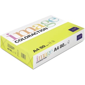 Farvepapir Image Coloraction neon gul A4 80 g, 500 ark