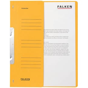 Einhakhefter Falken, halb, A4, 1/2 Vorderdeckel, gelb