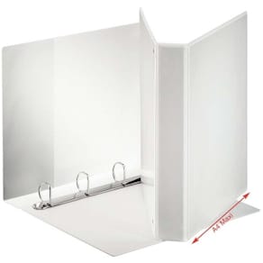 Hobbymappe Esselte Maxi A4 hvid, 4 ringe 30 mm, 10 stk