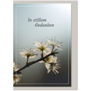 Trauerkarte KOMMA³, bunt, mit Umschlag