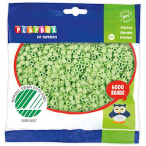 Rörpärlor pastell grön 6000/fp