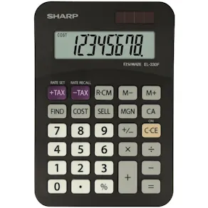 SHARP Bordsräknare EL-330FB svart