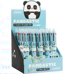 Tintenroller ITOTAL 4farbig Panda, radierbar, blau, 0,5 mm