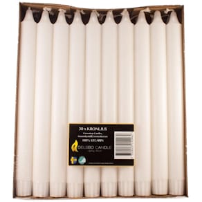 Kronljus DELSBO Stearin 25cm 30/fp