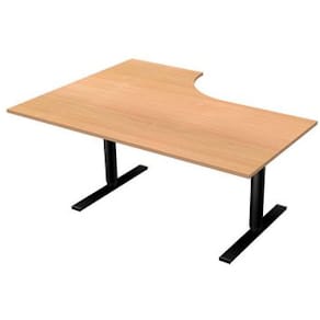 Bord El höger 160x120cm boklaminat/svart