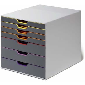Skuffekabinet Durable Varicolor, 7 grå skuffer, 1 stk