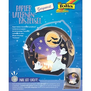 Bastelset Folia Laterne mit LED, Motiv Gespenst