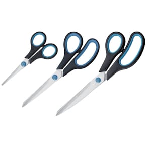 Scherenset WESTCOTT Easy Grip Set, 3-teilig, blau/schwarz