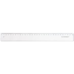 Lineal Q-CONNECT, Kunststoff, 30 cm, transparent