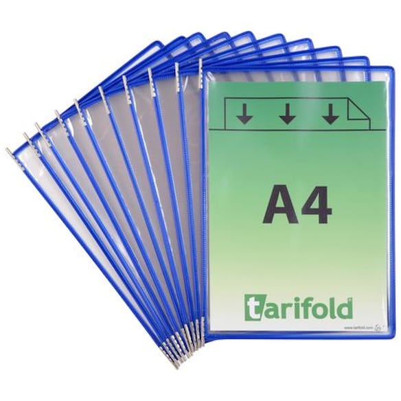 Lomme TARIFOLD A4 PP blå (10)