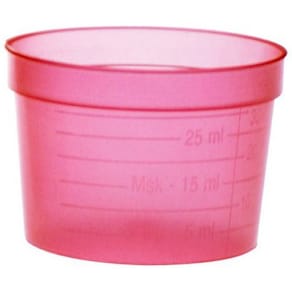Medicinbägare Kväll Röd, bred, 30ml, 50/fp