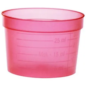 Medicinbägare Kväll Röd, bred, 30ml, 50/fp