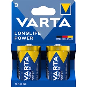 Batterie VARTA Longlife Power, D/LR20, 2 Stück, blau