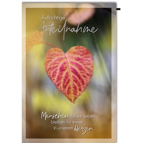 Trauerkarte, geprägt, mit Umschlag, schwarz/weiß