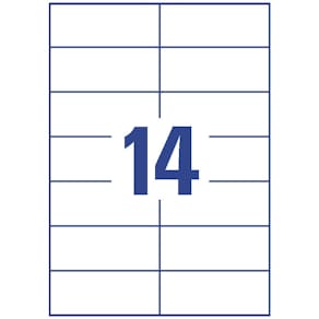 Universaletiketten Avery Zweckform, 105 x 42,3 mm, weiß