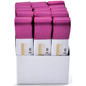 Taftband Goldina Basic, 25 mm x 3 m, pink/beere