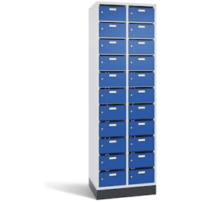 Verteilerschrank CP Serie 8170, 2 Abteile, 11 Fächer, grau/blau