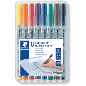 Folienstift STAEDTLER Lumocolor non-permanent B, 8 Farben sortirt