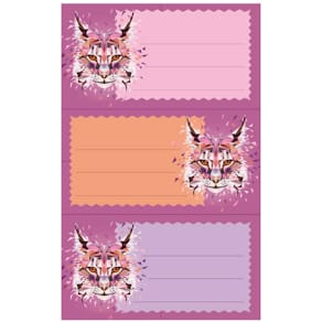 Buchetiketten Herlitz Wild Animals Luchs