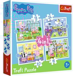 Puzzle TREFL Peppa Pig 4-in-1, 12/15/20/24 Teile