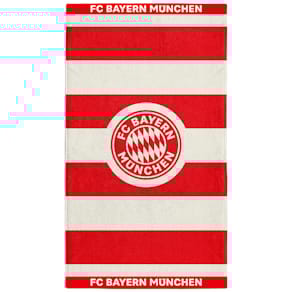 Handtuch FC Bayern Logo Stripes, rot/weiß, 50 x 140 cm