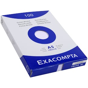 Karteikarten Exacompta A5, blanko, weiß