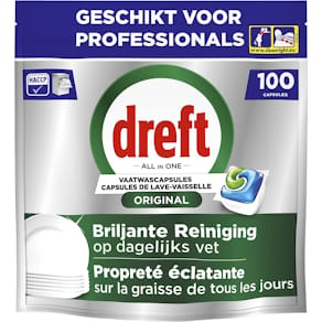 Vaatwastabletten Dreft Pro Original, Regular, pak van 100