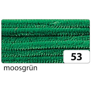 Chenilledraht Folia, 8 mm, moosgrün, 50 cm, 10 Stück
