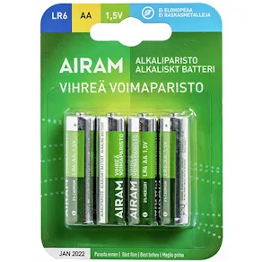 Batteri Airam Alk AA 4/fp