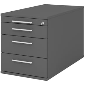 Rollcontainer HAMMERBACHER AC30 RE, graphit, m. Schloss, 58 cm