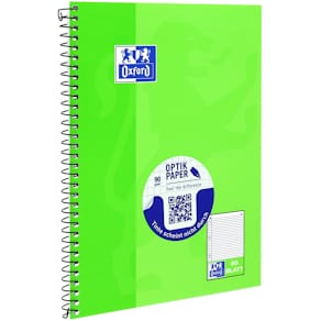 Collegeblock Oxford A5+, 80 Blatt, liniert, 6-fach gelocht, hell­