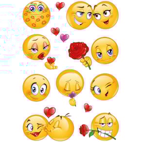 Herma stickers Magic Valentine's Day smileys (1)