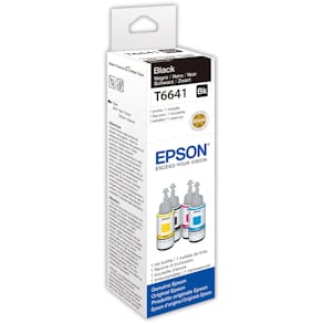 Inktfles Epson T664, 4.500 pagina's, OEM C13T664140, zwart