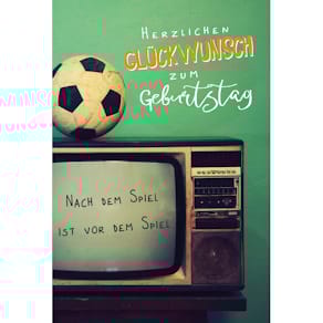 Geburtstagskarte SKORPION Fußballer