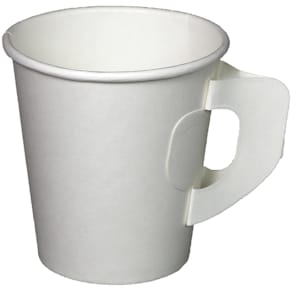Pappersmugg/bägare med öra 18 cl 50-pack