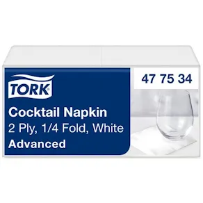 Servett TORK Cocktail 2-lags vit 200/fp
